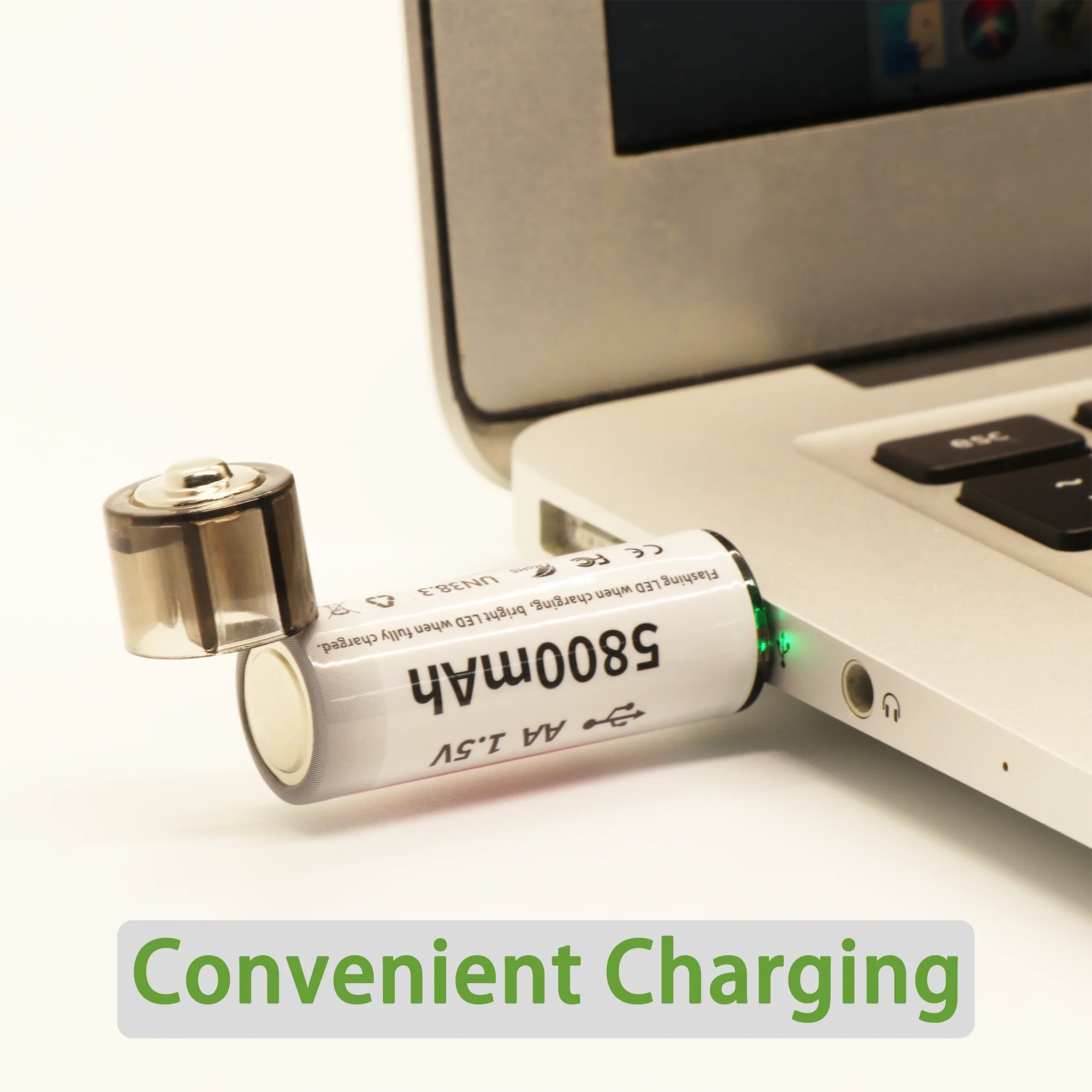 2025 New 1.5v Rechargeable Lithium AA Battery, High capacity 5800mAh USB Li-ion AA Battery,1.5h fast charging and long lasting Oasis Select