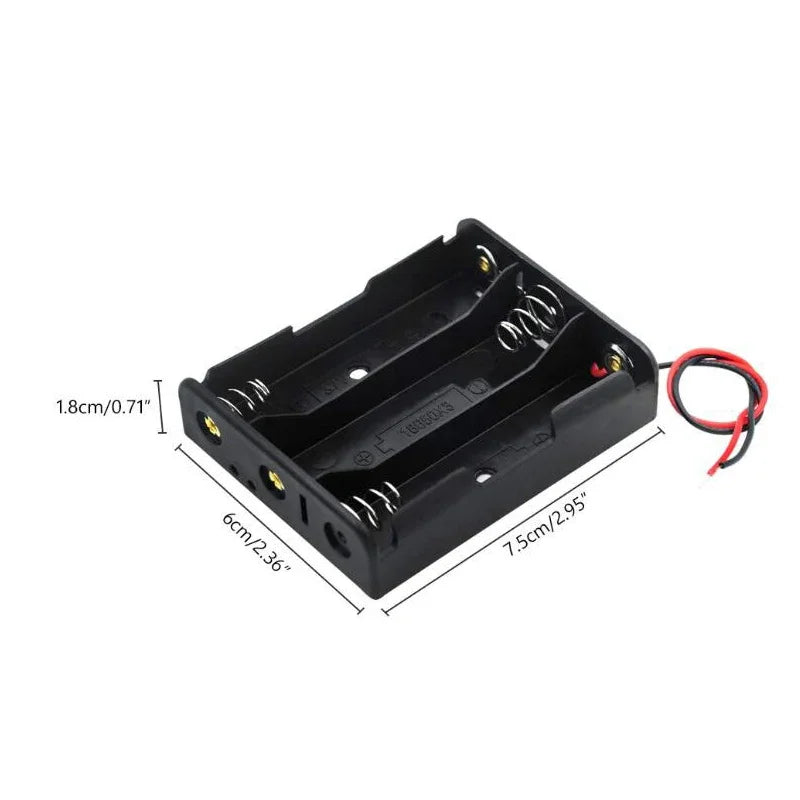 1/3pcs Plastic 18650 Battery Storage Box Case 1 2 3 4 Slot Way DIY Batteries Clip Holder Container With Wire Lead 18650 Battery Oasis Select 3X18650