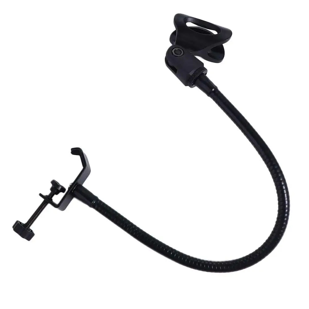 Iron Desk Mic Stand Universal Hose Shelves with Heavy Duty Desk Clamp Microphone Stand Mic Clip Holder Mic Arm Desk Mount Oasis Select