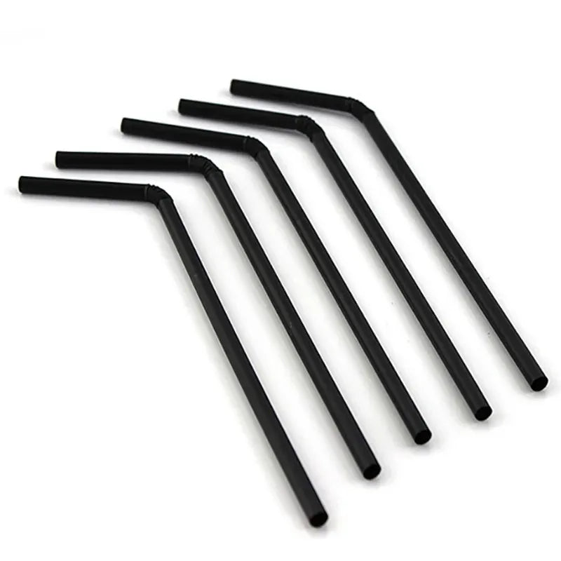50-1000Pcs Drinking Straws Colorful & Black rietjes Flexible Wedding Party Supplies Drinking Straws Kitchen Wholesale Oasis Select