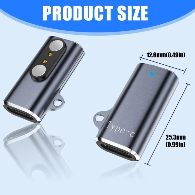 USB-C to 2-Pin 2.8mm Smartwatch Charging Adapter with LED Smartwatch Charging Adapter Oasis Select