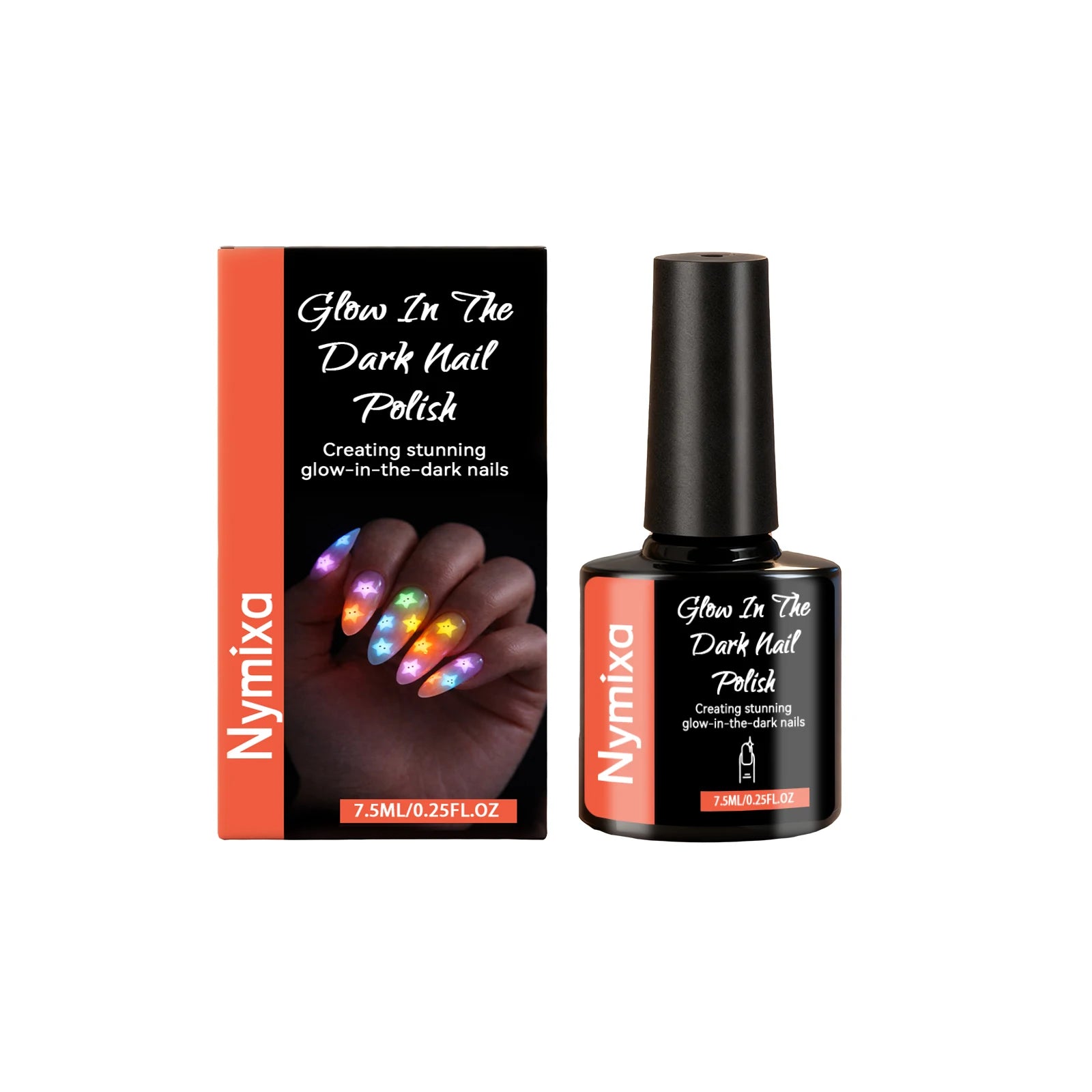 Fluorescent Nail Polish Glow In Dark Gel Colorful DIY Manicure Create Party Atmosphere Neon Luminous Top Coat Nails Polish Pens Oasis Select Bright Orange
