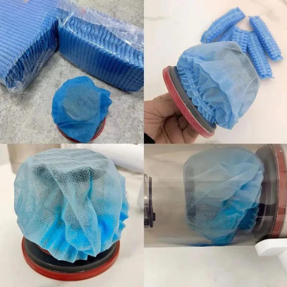 100PCS Blue Nonwoven Fabric Filter Cover For Vacuum Cleaner Dust Proof Breathable Mesh Replacement Parts Home Cleaning Supplies Oasis Select