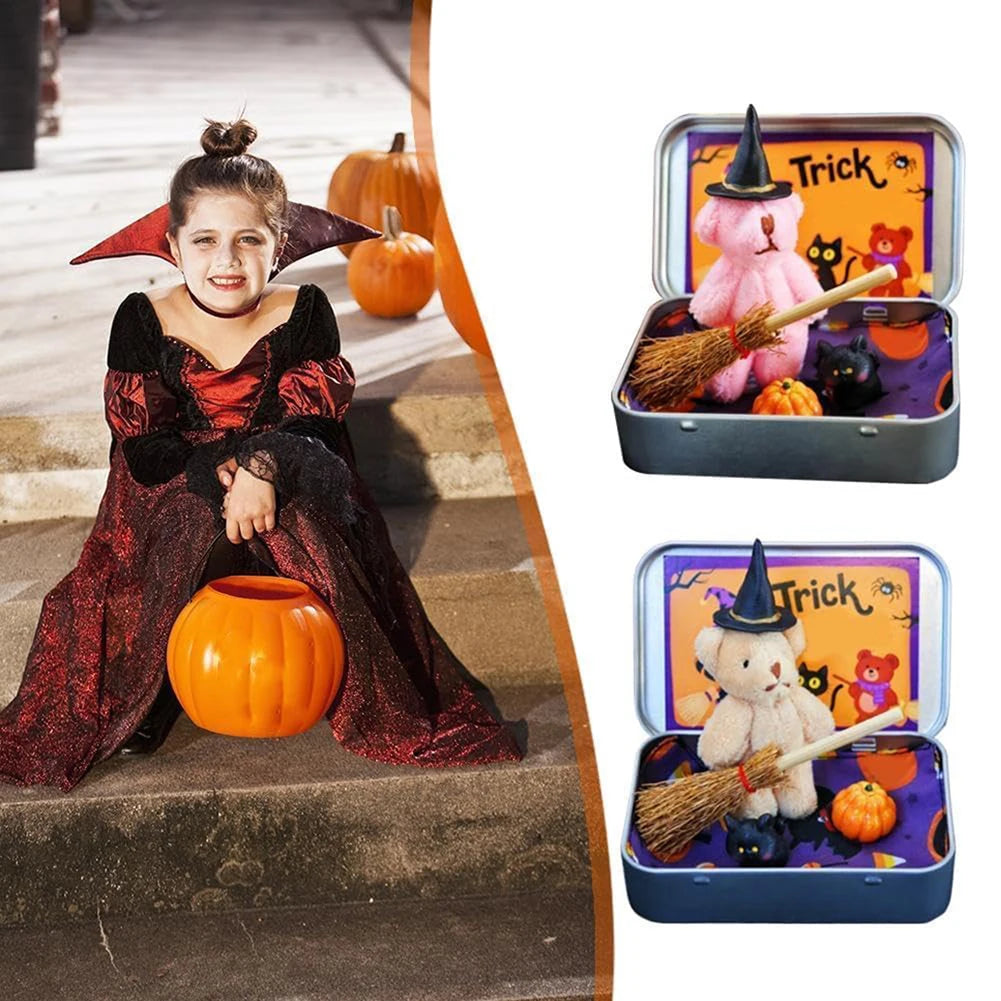 Halloween Witch Teddy Bear in a Box | Spooky Collectible Gift