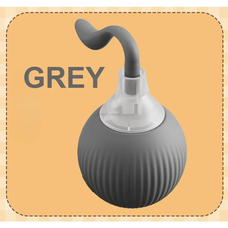Electric Cat Ball Toys Automatic Rolling Ball Faux Tail Rechargeable Pet Interactive Toy Dog Cat Training Imitate Mouse Pet Toys Oasis Select Tail-Grey
