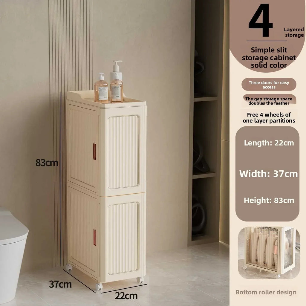 Multi-functional Household crevice storage rack crevice storage cabinet bathroom drawer seam locker bathroom shelf Oasis Select 4 Layers Solid Color