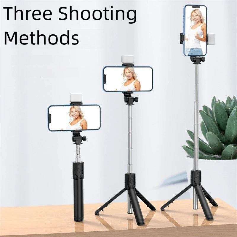 Bluetooth Selfie Stick Tripod with Fill Light & Remote Selfie Stick Tripod Oasis Select