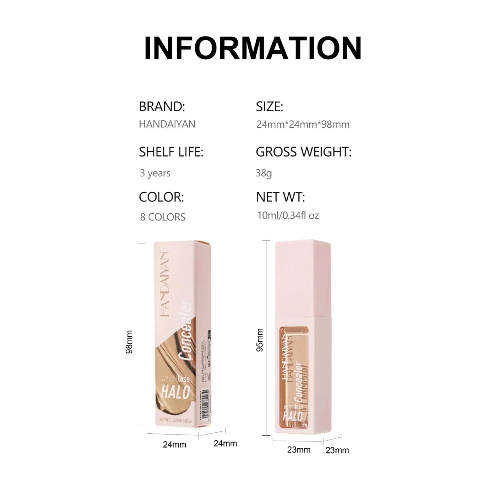 Handaiyan Matte Liquid Concealer – Full Coverage Oil Control