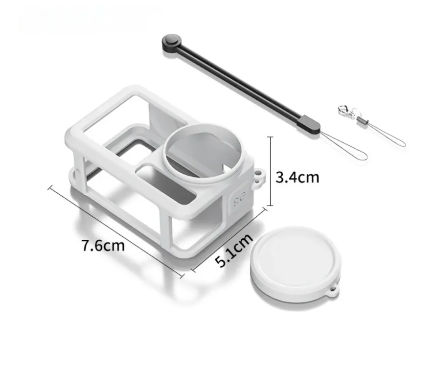 DJI Osmo Action 5 Pro Silicone Case + Lens Cap Cover