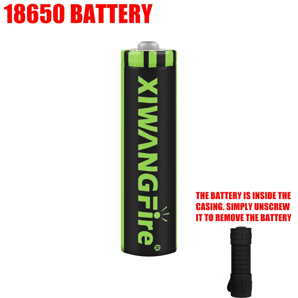 LED COB Mini Flashlight Rechargeable Lamp Torch Portable Working Light with Magnet Waterproof Outdoor Emergency Camping Lantern Oasis Select 18650 Battery