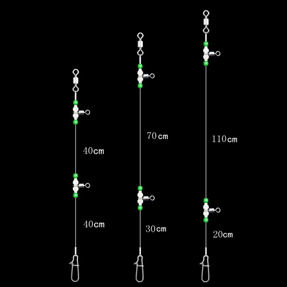 Night Glow Fishing Leaders with Swivels & Snaps | Saltwater & Freshwater Fishing Leader Set Oasis Select