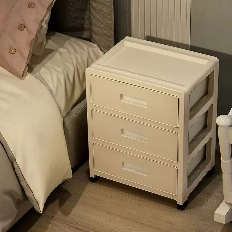 Large Capacity Storage Cabinet with Rolling Wheels,3-6 Tier, for LivingRoom/Bedroom/StudyOrganization,Cream Color Oasis Select