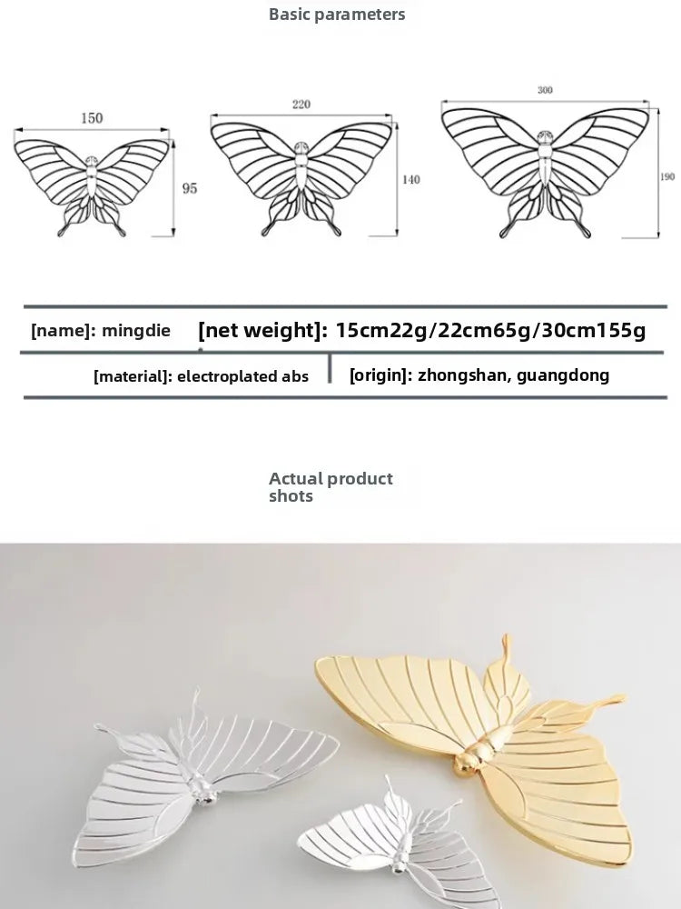 TV Background Wall Sofa Decoration Room Wall Decoration Butterfly Wall Creative Decoration Pendant Decor Aesthetic Oasis Select