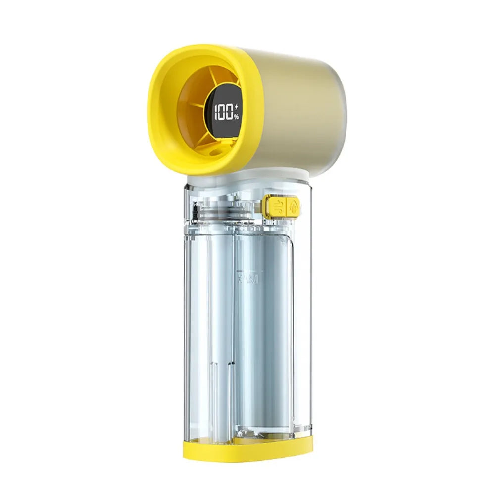 Portable Cooling Spray Fan Durable Water Cooling Mini Cooling Fans Lightweight Low Noise Handheld Misting Fan Oasis Select Yellow