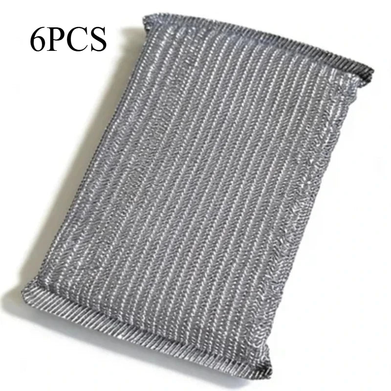 4/6 pieces of soft kitchen cleaning sponge, without scratches, suitable for various surfaces, including cookware and utensils. Oasis Select silvery 6 Pcs