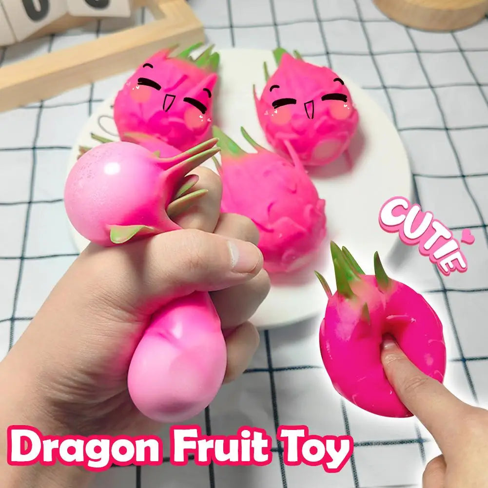 Dragon Fruit Squeeze Stress Ball – Sensory Fidget Toy & Gift Sensory Fidget Toy Oasis Select