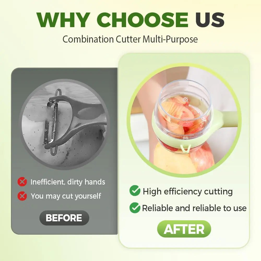 3 In 1 Peeler Easy To Clean Peeler With Container Stainless Steel Peeler Double-Sided For Household Cooking Food Preparation Oasis Select