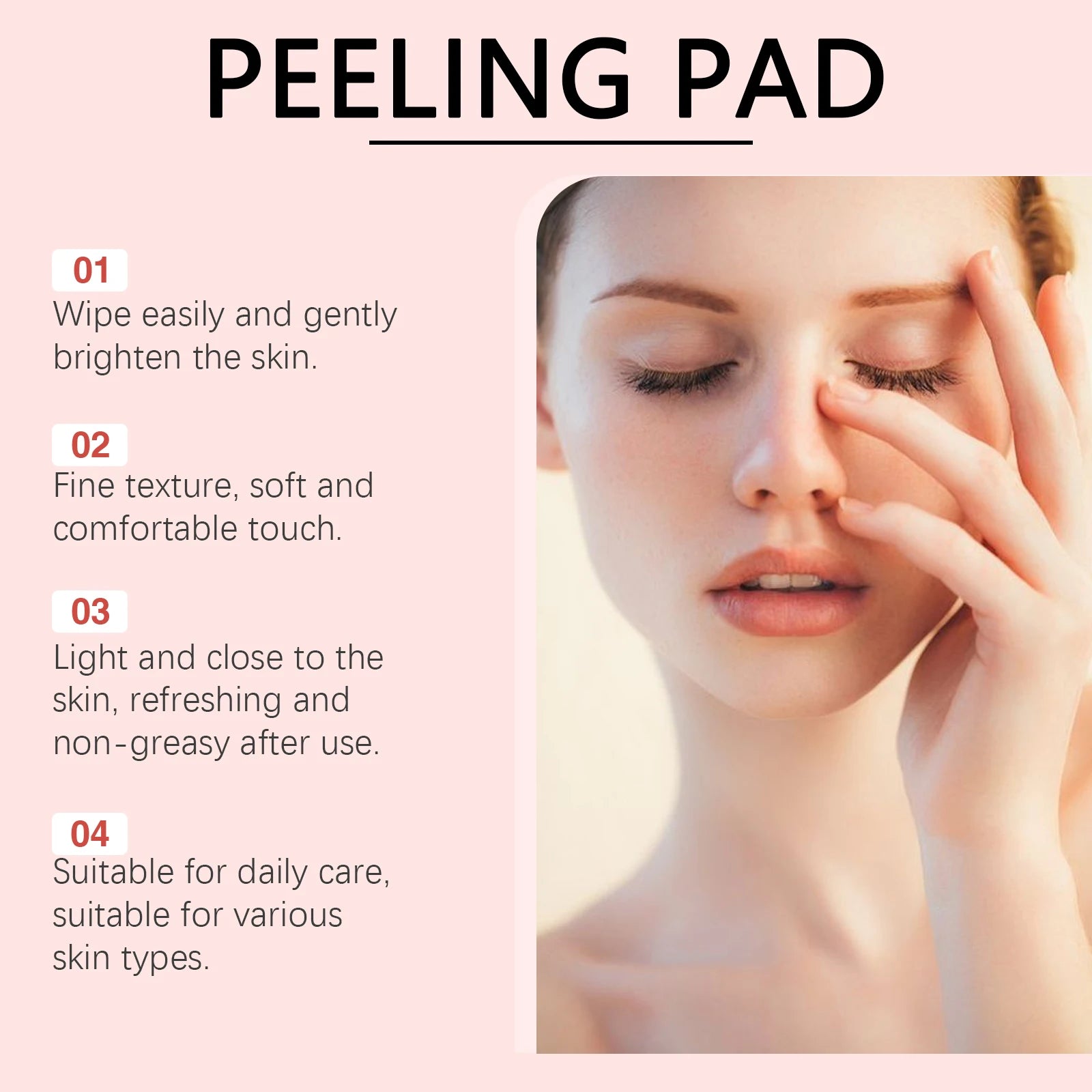 Jaysuing 70pc Succinic Acid Peeling Pads AHA BHA Exfoliant Facial Peeling Pads Oasis Select