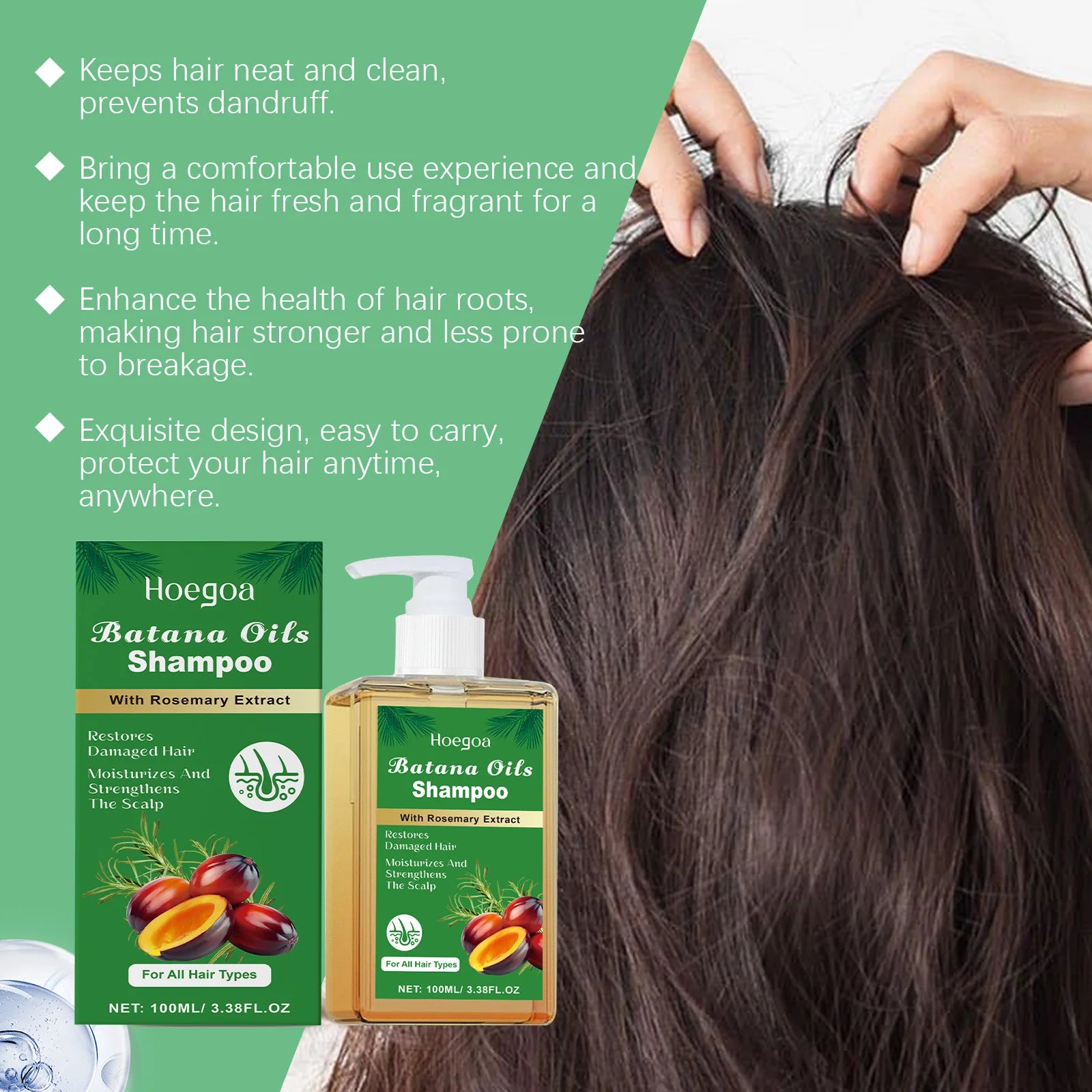 HOEGOA Batana Oil Rosemary Shampoo – Repair & Nourish Hair Nourishing Shampoo Oasis Select