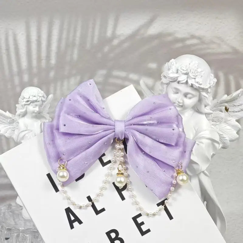 Rhinestone Bow Hair Clip for Girls – Princess Party Accessory Girls Hair Clip Oasis Select A3