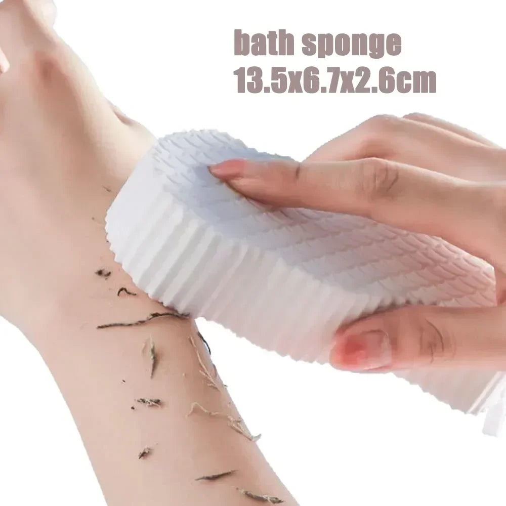 Foot Wash Mat Silicone Sponge Body Brush in The Shower Reusable Wall Mounted Back Silicone Bath Foot Massage Pad Shower Oasis Select white sponge