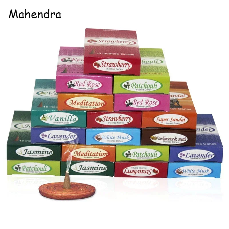 Incense Cones From Mahendra The Best Known Brand Home Fragrance Handmade Inciensos Towers Sandalwood Lotus Vanilla Incense Cones Oasis Select