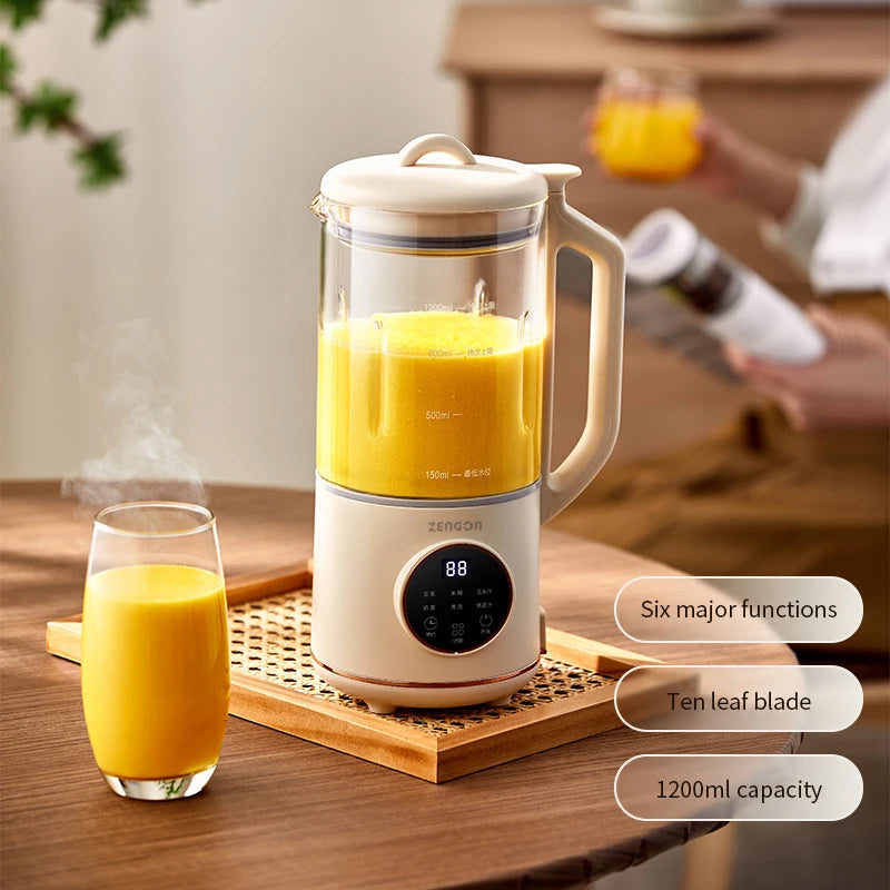 800ml Soy Milk Machine Electric Juicer Blender Mixer Soybean Milk Maker Wall Breaking Machine Rice Paste Maker Breakfast Machine Oasis Select yellow EU