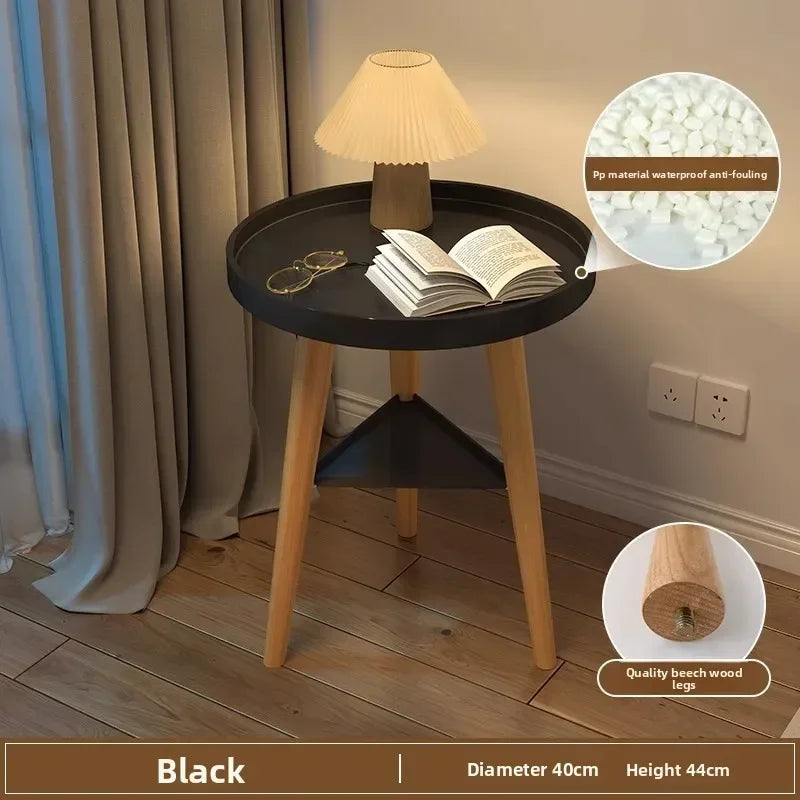 Multi-functional Small round table small apartment bedside table bedroom coffee table rack Oasis Select 40M