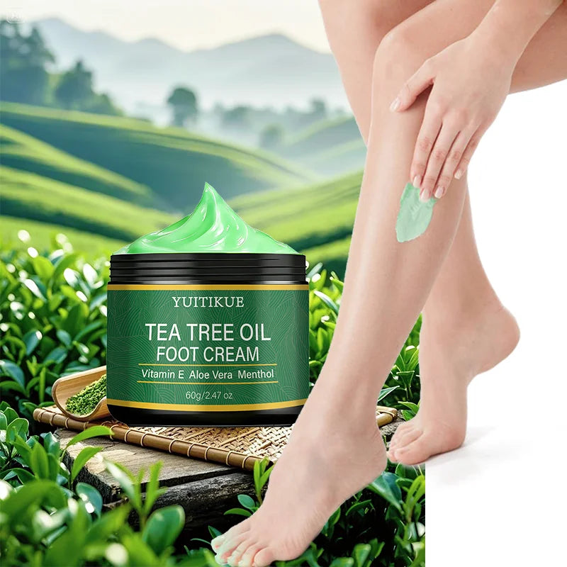 YUITIKUE Tea Tree Oil Foot Care Cream - Gentle Camellia Formula, Reveal Original Radiance, Smooth Rough Skin 60g Oasis Select