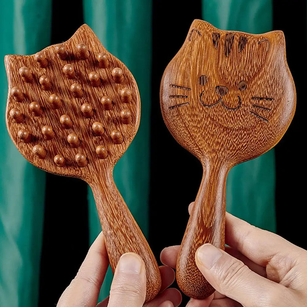 Sandalwood Wide Tooth Scalp Massage Comb – Guasha Hair Care Scalp Massage Comb Oasis Select