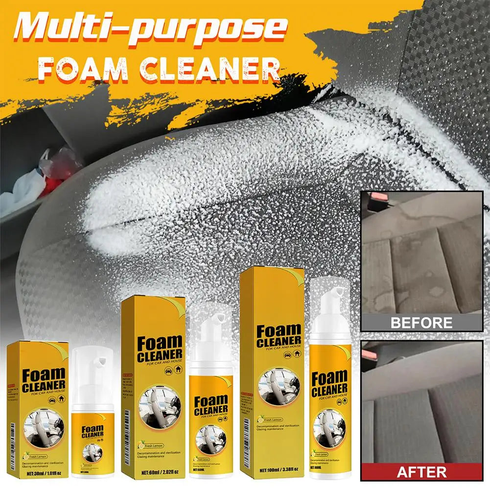 30-100ML Multifunctional Foam Cleaner For Car Interior Instrument Panel Seat Steering Wheel Stain Removal Foam Cleaner Spray Oasis Select