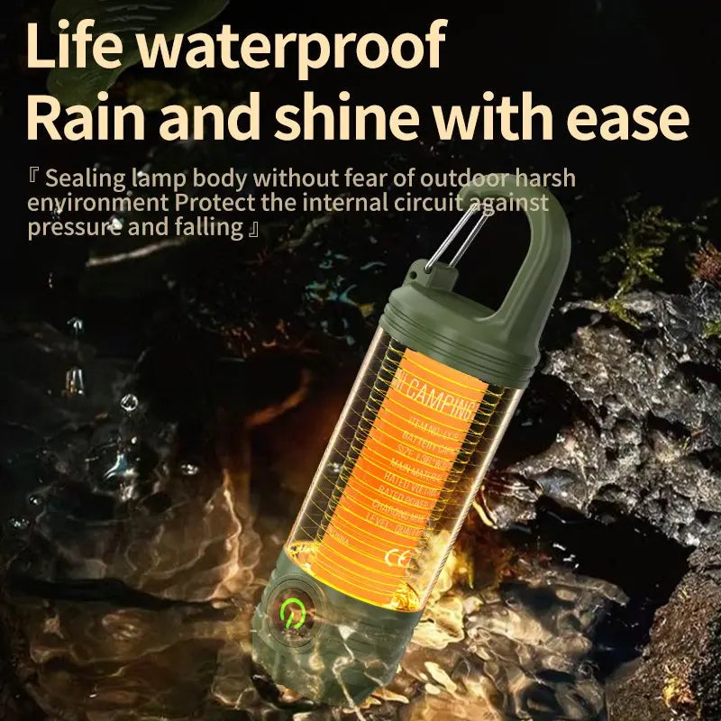 POCKETMAN 6-Mode Rechargeable LED Camping Lantern & Flashlight