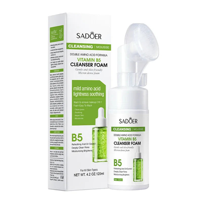 Q10 Vitamin C Facial Cleanser – Brightening Foam Face Wash Facial Foam Cleanser Oasis Select VITAMIN B5