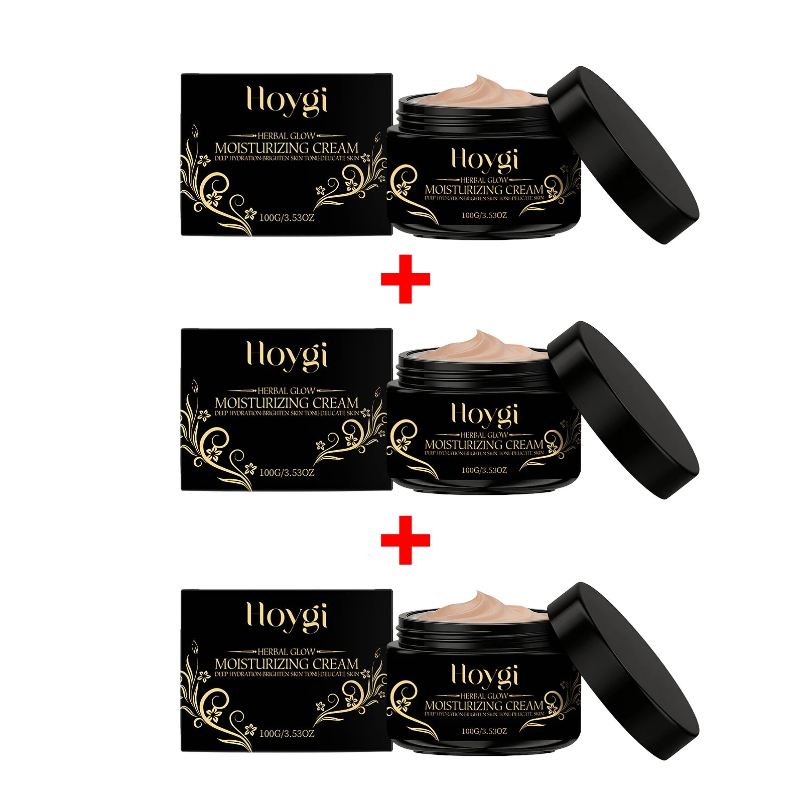 Centella Asiatica Moisturizing Face Cream Deep Hydrating & Skin Brightening Reduce Redness Soft Restores Elasticity Daily Care Oasis Select 3pcs