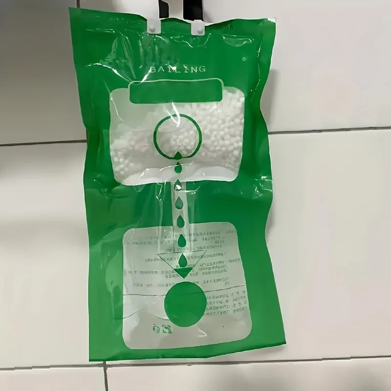 4Pack hanging wardrobe dehumidification bags, non electric moisture absorbing bags, essential household deodorizer Oasis Select