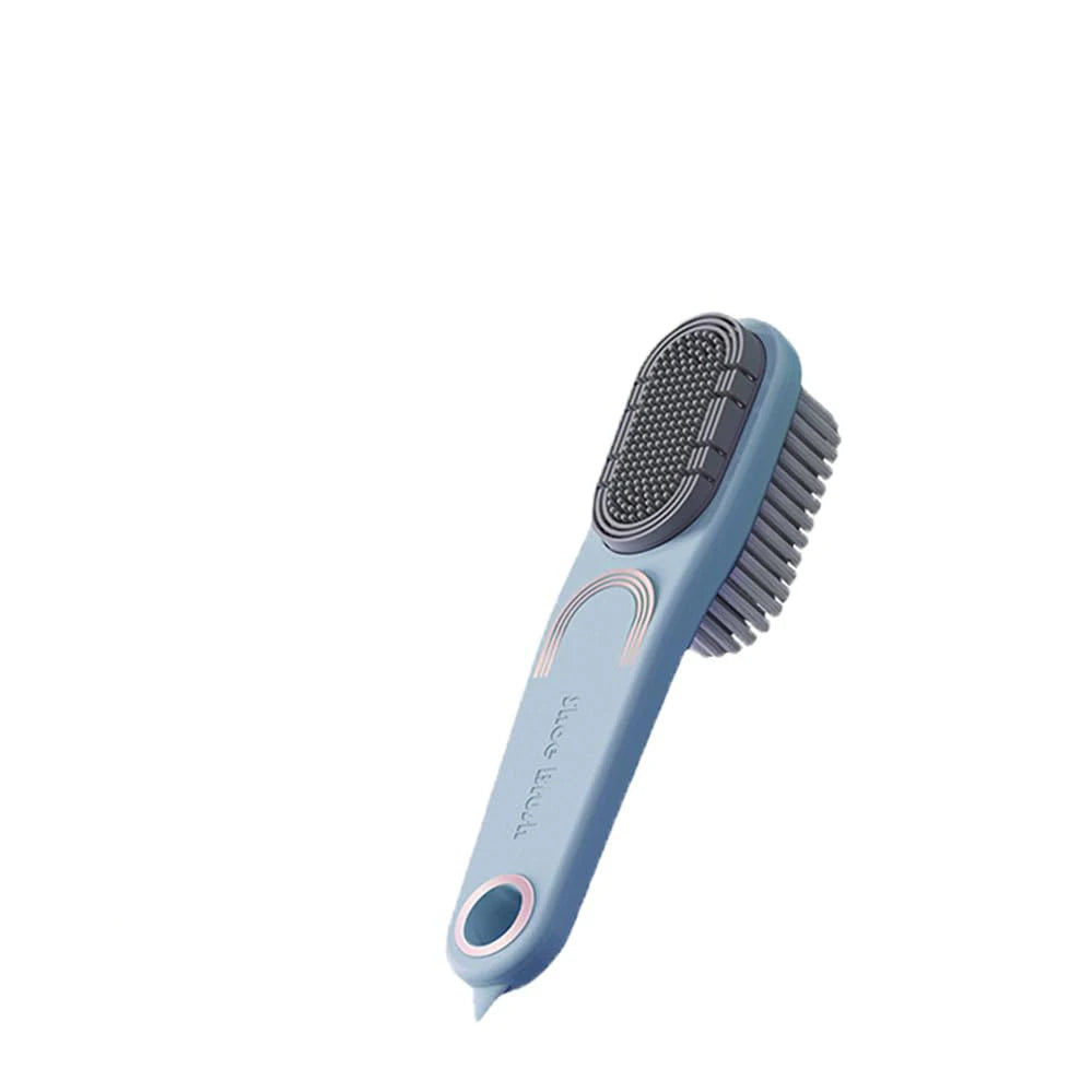 Double-sided Rubber Shoe Brush Soft Bristles Clothes Shoe Brushes Care Specialized Brush Waterproof Dirt Removal Cleaning Tool Oasis Select Blue
