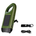 Solar Hand Crank LED Flashlight – Camping Emergency Torch
