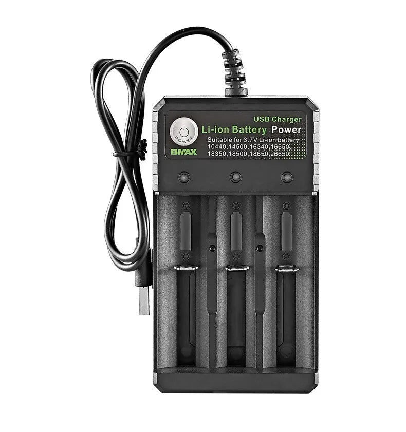 18650 Battery Charger Black 1 2 4 Slots AC 110V 220V Dual For 18650 Charging 3.7V Rechargeable Lithium Battery Charger Oasis Select