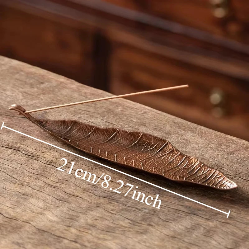 Long Leafs Censer Incense Support Rods Holder Ash Catcher Incense Sticks Stand Meditation Room Yoga Insence Burners Accessories Oasis Select