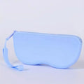 1pc Portable Silicone Glasses Case, Zipper Closure, Minimalist Eyeglass Pouch for Travel, Protective Glasses Case for Men Women Oasis Select Blue