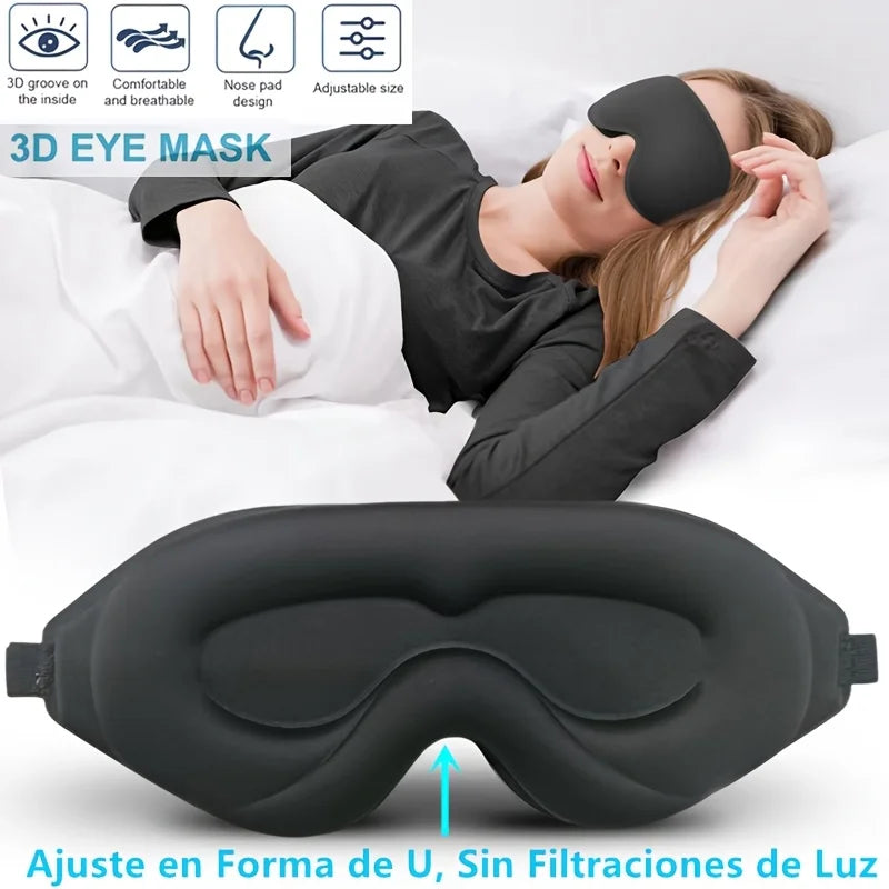 Sleep Mask, 3D Deep Contour Eye Mask with Adjustable Straps To Fit Different Head Shapes, Universal Eye Mask for Men and Women Oasis Select