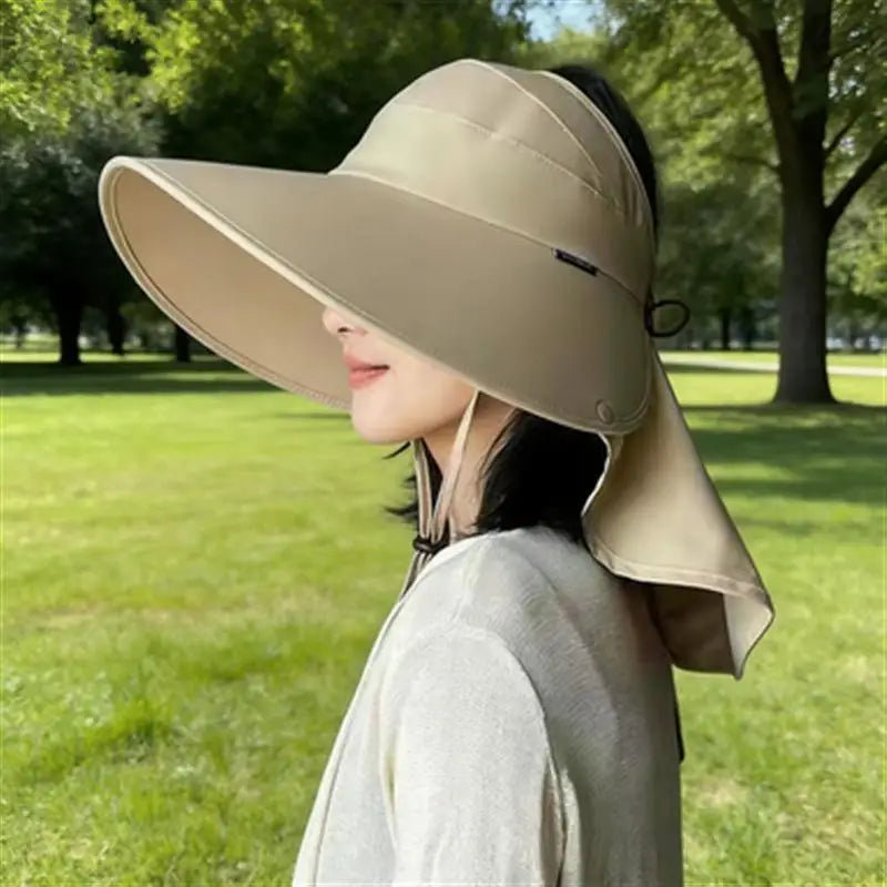 Women Anti UV Sunshade Shawl Cap Detachable Wide Brim Visor For Outdoor Sports Beach Travel Accessory Oasis Select A6