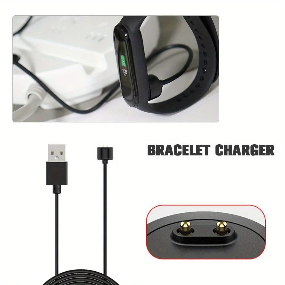 2-Pack USB Charger Cable for Xiaomi Mi Band 5 6 7 & Amazfit Smartwatch Charging Cable Oasis Select