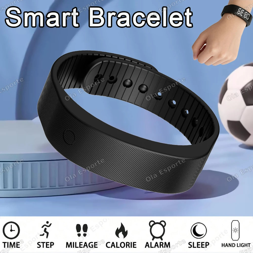 LED Fitness Tracker Bracelet – Pedometer, Alarm & Sleep Monitor