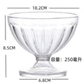 Transparent Salad Plates 250ml Clear Plastic Salad Bowl For Dessert Shake Goblet Glass Embossed Ice Cream Cup Home Oasis Select TM AS material quality