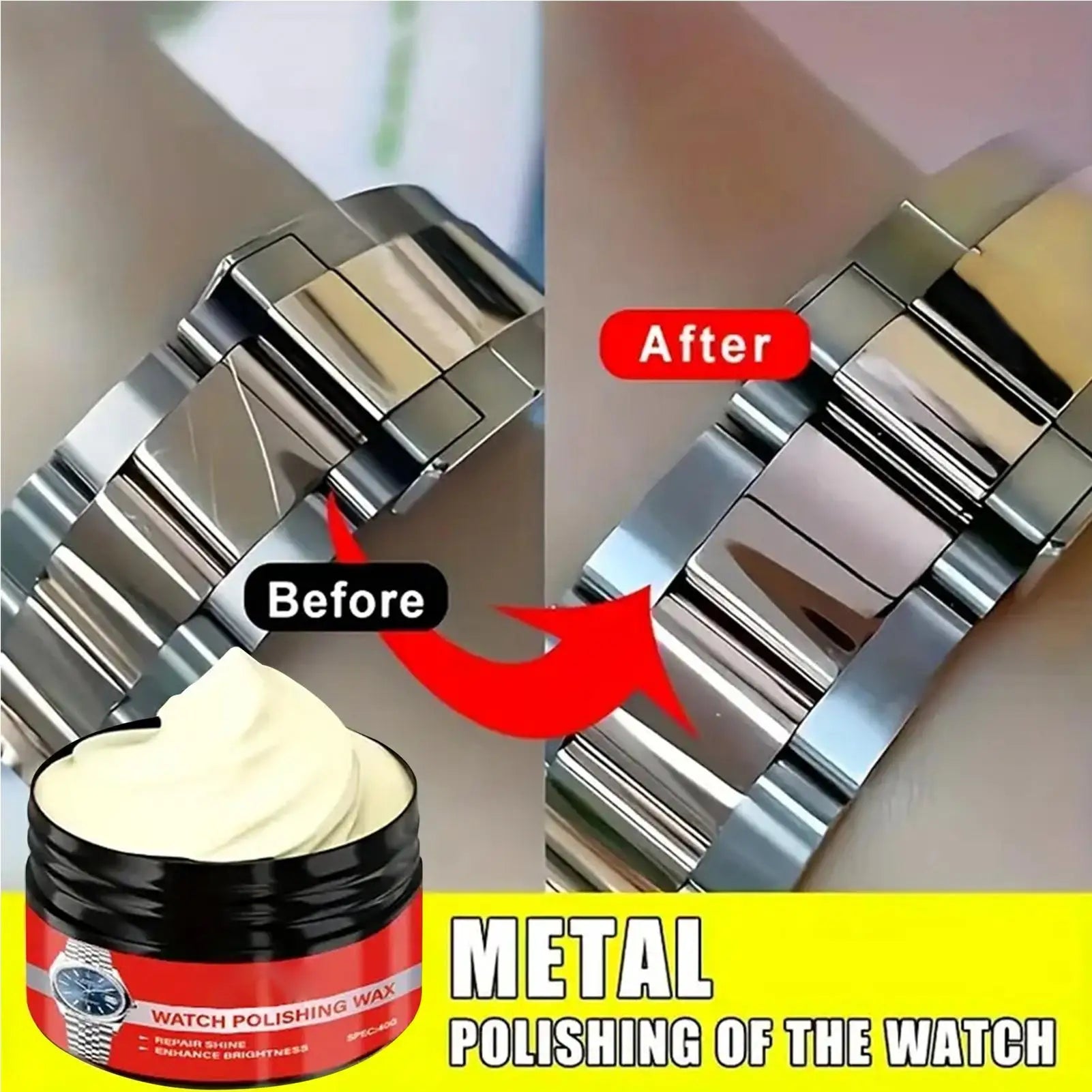 Watch Crystal Polishing Kit Scratch Removal with Sponge Strap and Screen Scratch Repair for Restores Gloss Glass Brass Stainless Oasis Select