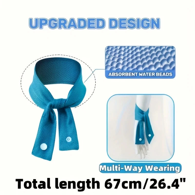 Cooling Ice Scarf, Ice Scarf, Sweat Wipe, Outdoor Ice Belt Sports Headscarf Cooling Ice Scarf Oasis Select