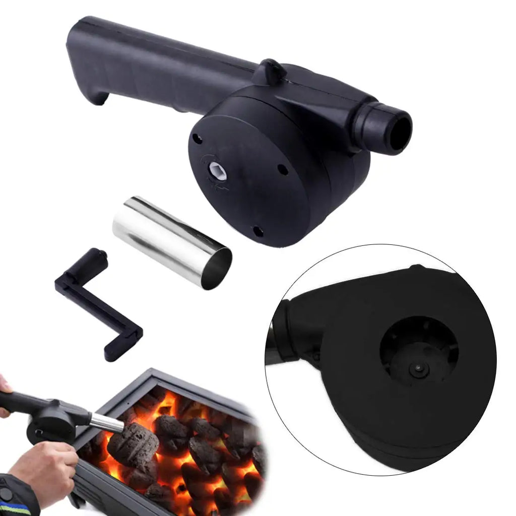 Outdoor Barbecue Fan Hand-cranked Air Blower Portable BBQ Grill Fire Bellows Tools Picnic Camping Accessories Barbeque Oasis Select
