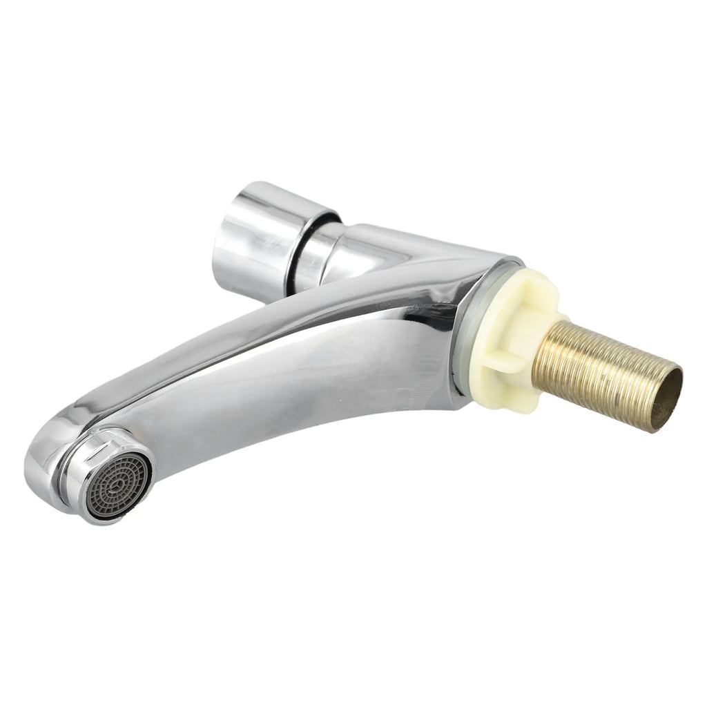 LEENKEA Self-Closing Chrome Faucet – Water-Saving Sink Tap Self-Closing Faucet Oasis Select