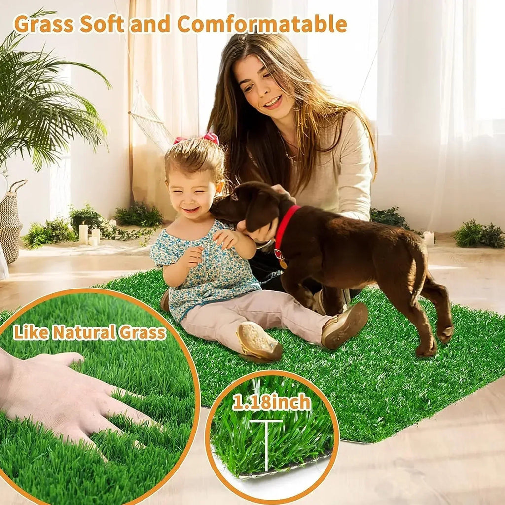 Artificial Turf Dog Potty Training Mat Reusable Grass Rug Replacement Turf Outdoor Lawn Mat Easy To Clean for Balcony Garden Oasis Select